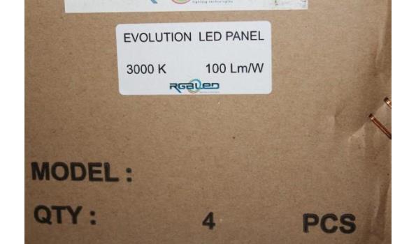 12 led panels 100Lm/w, 300k, 640x190x695mm